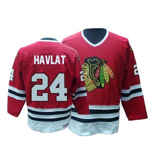CCM Chicago Blackhawks 24 Martin Havlat Red Throwback Premier NHL Jersey