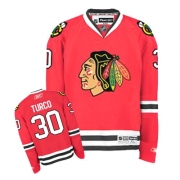 Reebok Chicago Blackhawks 30 Marty Turco Red Home Authentic NHL Jersey