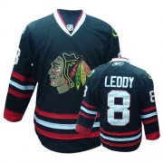 Reebok Chicago Blackhawks 8 Nick Leddy Black Premier NHL Jersey