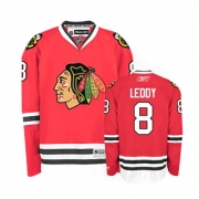 Reebok Chicago Blackhawks 8 Nick Leddy Red Home Authentic NHL Jersey