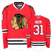 Reebok Chicago Blackhawks 31 Antti Niemi Premier Red Home Man NHL Jersey