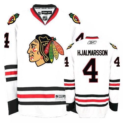 Reebok Chicago Blackhawks 4 Niklas Hjalmarsson Authentic White Man NHL Jersey