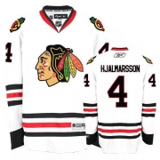Reebok Chicago Blackhawks 4 Niklas Hjalmarsson Premier White Man NHL Jersey