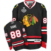 Reebok Chicago Blackhawks 88 Patrick Kane Premier Black Man NHL Jersey with Stanley Cup Finals