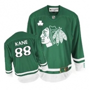 Reebok Chicago Blackhawks 88 Patrick Kane Premier Green St Patty's Day NHL Jersey