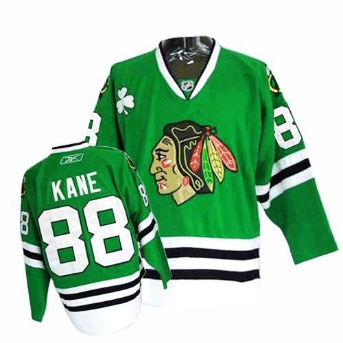 Youth Reebok Chicago Blackhawks 88 Patrick Kane Premier Green NHL Jersey
