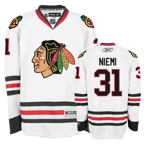 Youth Reebok Chicago Blackhawks 31 Antti Niemi Authentic White NHL Jersey