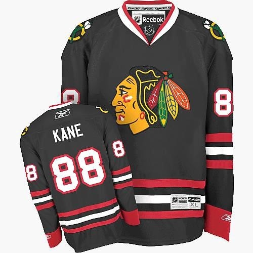 Youth Reebok Chicago Blackhawks 88 Patrick Kane Premier Black NHL Jersey