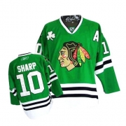 Reebok Chicago Blackhawks 10 Patrick Sharp Authentic Green Man NHL Jersey