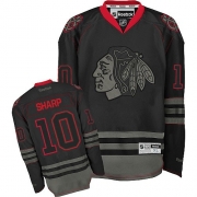 Reebok Chicago Blackhawks 10 Patrick Sharp Black Ice Authentic NHL Jersey