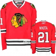 Reebok Chicago Blackhawks 21 Stan Mikita Authentic Red Home Man NHL Jersey