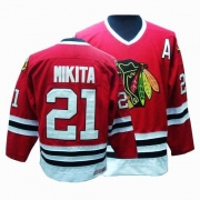 CCM Chicago Blackhawks 21 Stan Mikita Authentic Red Throwback Man NHL Jersey