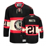 Reebok Chicago Blackhawks 21 Stan Mikita Premier Black New Third Man NHL Jersey