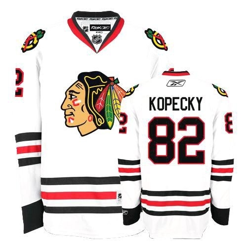 Reebok Chicago Blackhawks 82 Tomas Kopecky Authentic White Man NHL Jersey