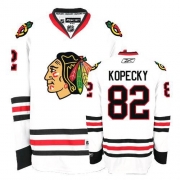 Reebok Chicago Blackhawks 82 Tomas Kopecky Premier White Man NHL Jersey