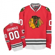 Reebok Chicago Blackhawks 00 Clark Griswold Authentic Red Home Man NHL Jersey