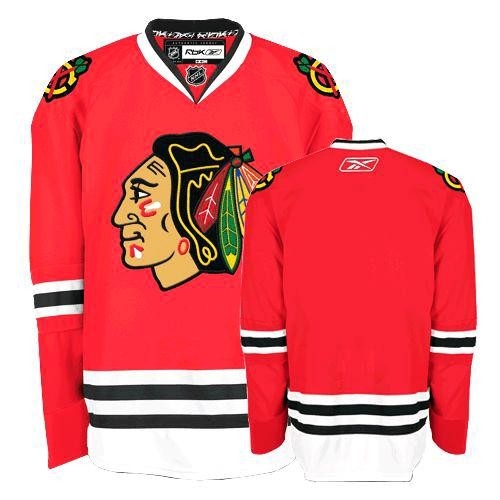 Reebok Chicago Blackhawks Authentic Blank Red Home Man NHL Jersey