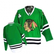 Reebok Chicago Blackhawks Authentic Blank Green Man NHL Jersey