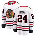 Fanatics Branded Chicago Blackhawks 24 Jaycob Megna White Breakaway Away Men's NHL Jersey