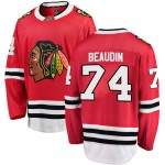 Fanatics Branded Chicago Blackhawks 74 Nicolas Beaudin Red ized Breakaway Home Youth NHL Jersey