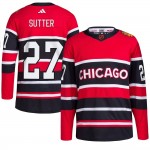 Adidas Chicago Blackhawks 27 Darryl Sutter Authentic Red Reverse Retro 2.0 Youth NHL Jersey
