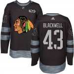 Chicago Blackhawks 43 Colin Blackwell Authentic Black 1917-2017 100th Anniversary Men's NHL Jersey