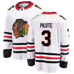 Fanatics Branded Chicago Blackhawks 3 Pierre Pilote White Breakaway Away Youth NHL Jersey