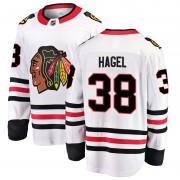 Fanatics Branded Chicago Blackhawks 38 Brandon Hagel White Breakaway Away Men's NHL Jersey