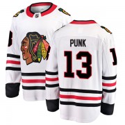 Fanatics Branded Chicago Blackhawks 13 CM Punk White Breakaway Away Men's NHL Jersey
