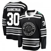 Fanatics Branded Chicago Blackhawks 30 Murray Bannerman Black 2019 Winter Classic Breakaway Men's NHL Jersey