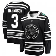 Fanatics Branded Chicago Blackhawks 3 Keith Magnuson Black 2019 Winter Classic Breakaway Men's NHL Jersey