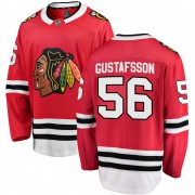 Fanatics Branded Chicago Blackhawks 56 Erik Gustafsson Red Breakaway Home Youth NHL Jersey