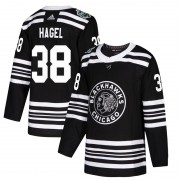 Adidas Chicago Blackhawks 38 Brandon Hagel Authentic Black 2019 Winter Classic Men's NHL Jersey