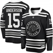 Fanatics Branded Chicago Blackhawks 15 Joey Anderson Premier Black Breakaway Alternate 2019/20 Men's NHL Jersey