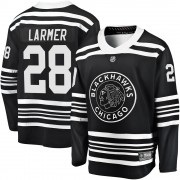 Fanatics Branded Chicago Blackhawks 28 Steve Larmer Premier Black Breakaway Alternate 2019/20 Men's NHL Jersey