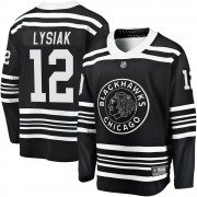 Fanatics Branded Chicago Blackhawks 12 Tom Lysiak Premier Black Breakaway Alternate 2019/20 Men's NHL Jersey