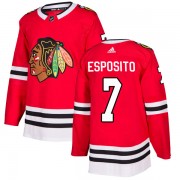 Adidas Chicago Blackhawks 7 Phil Esposito Authentic Red Home Men's NHL Jersey
