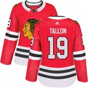 Adidas Chicago Blackhawks 19 Dale Tallon Authentic Red Home Women's NHL Jersey