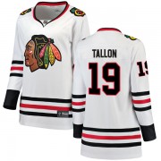 Fanatics Branded Chicago Blackhawks 19 Dale Tallon White Breakaway Away Women's NHL Jersey