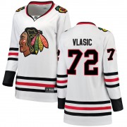 Fanatics Branded Chicago Blackhawks 72 Alex Vlasic White Breakaway Away Women's NHL Jersey