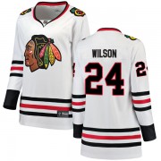 Fanatics Branded Chicago Blackhawks 24 Doug Wilson White Breakaway Away Women's NHL Jersey