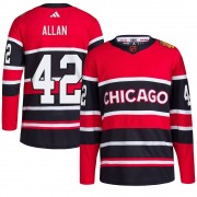 Adidas Chicago Blackhawks 42 Nolan Allan Authentic Red Reverse Retro 2.0 Youth NHL Jersey