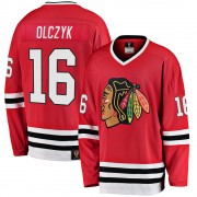 Fanatics Branded Chicago Blackhawks 16 Ed Olczyk Premier Red Breakaway Heritage Men's NHL Jersey