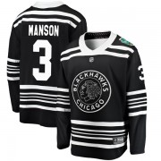 Fanatics Branded Chicago Blackhawks 3 Dave Manson Black 2019 Winter Classic Breakaway Youth NHL Jersey