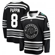 Fanatics Branded Chicago Blackhawks 8 Jim Pappin Black 2019 Winter Classic Breakaway Youth NHL Jersey