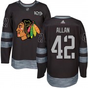 Chicago Blackhawks 42 Nolan Allan Authentic Black 1917-2017 100th Anniversary Men's NHL Jersey
