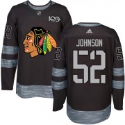 Chicago Blackhawks 52 Reese Johnson Authentic Black 1917-2017 100th Anniversary Youth NHL Jersey