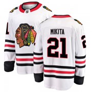 Fanatics Branded Chicago Blackhawks 21 Stan Mikita White Breakaway Away Youth NHL Jersey