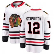 Fanatics Branded Chicago Blackhawks 12 Pat Stapleton White Breakaway Away Youth NHL Jersey