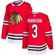 Adidas Chicago Blackhawks 3 Dave Manson Authentic Red Home Youth NHL Jersey